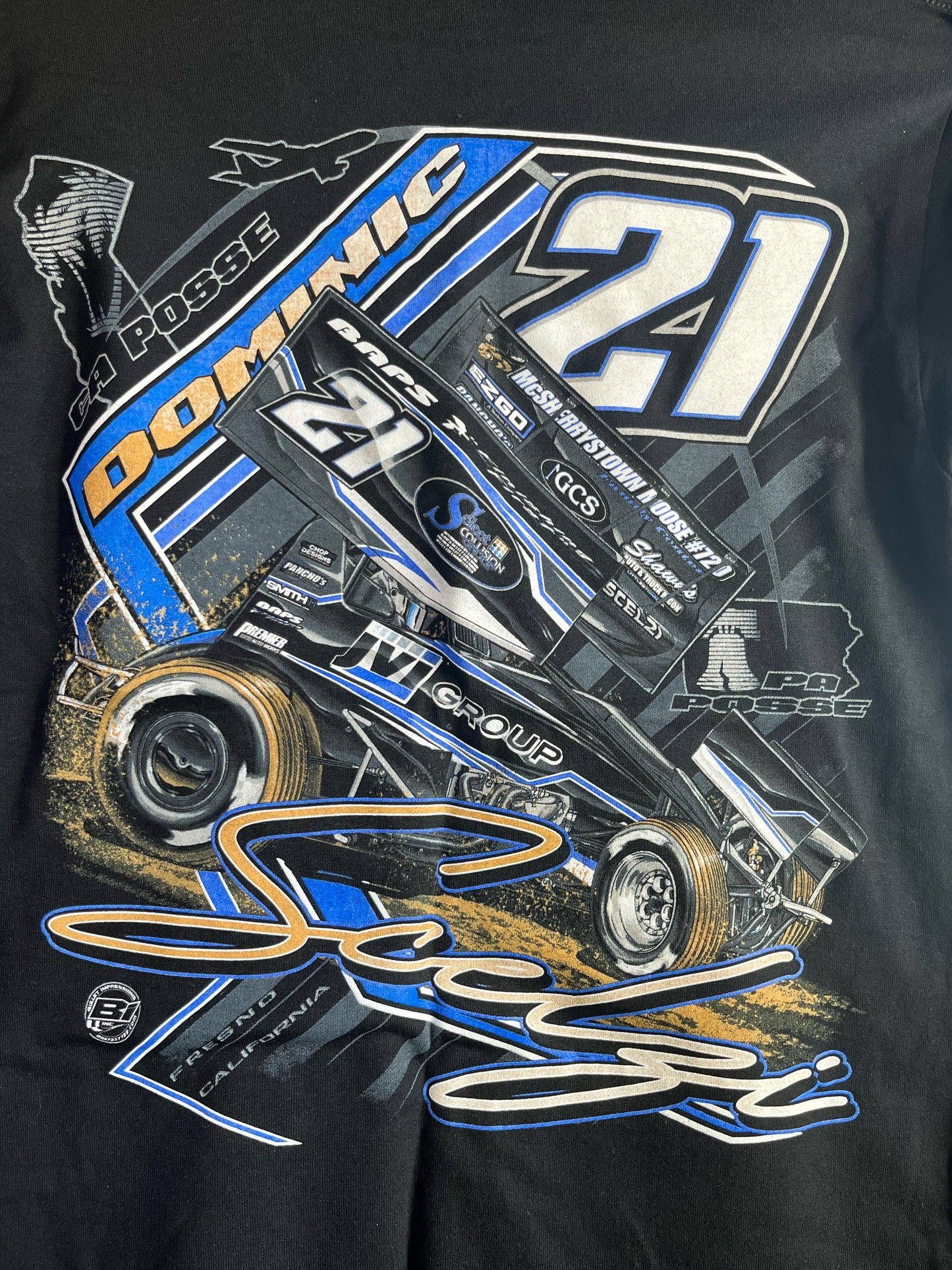 Dominic Scelzi 41 CA to PA Short Sleeve TShirt Dominic Scelzi Racing